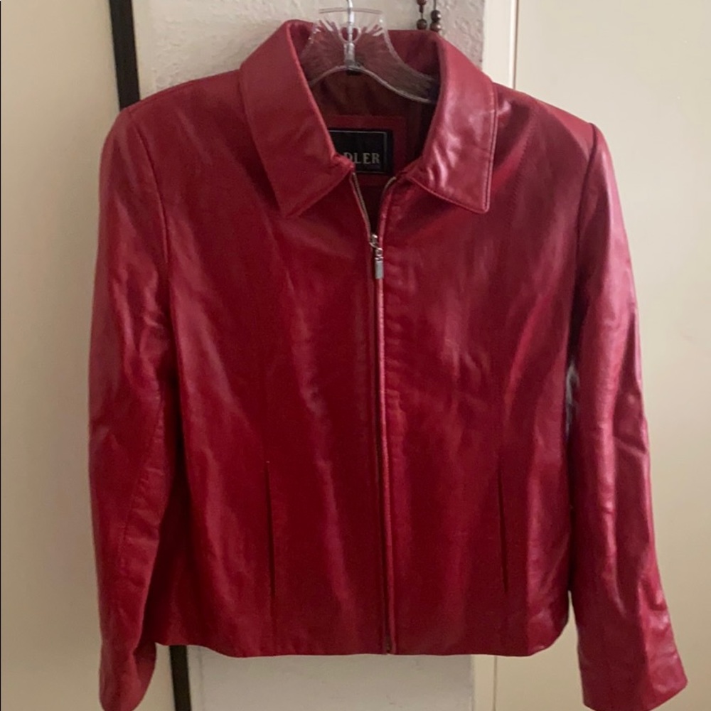 Red leather Jacket